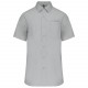 Chemise Popeline Manches Courtes, Couleur : Snow Grey, Taille : 3XL