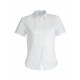 Chemise Popeline Manches Courtes Femme, Couleur : White (Blanc), Taille : 3XL