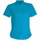 Chemise Manches Courtes Femme : Judith , Couleur : Bright Turquoise, Taille : 3XL