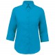 Chemise manches 3/4 femme, Couleur : Bright Turquoise, Taille : S
