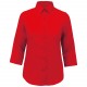 Chemise manches 3/4 femme, Couleur : Classic Red, Taille : S