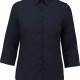 Chemise Manches 3/4 Femme, Couleur : Navy (Bleu Marine), Taille : S