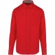 Chemise Coton Manches Longues Nevada Homme, Couleur : Red (Rouge), Taille : XS