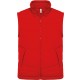 Bodywarmer doublé polaire, Couleur : Red (Rouge), Taille : XS