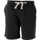 Bermuda French Terry Unisexe, Couleur : Black (Noir), Taille : XS