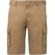 Bermuda Multipoches Homme, Couleur : Camel, Taille : 38 FR