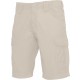 Bermuda Multipoches, Couleur : Beige, Taille : 38