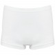 Shorty Écoresponsable Taille Basse Sans Coutures Femme, Couleur : White, Taille : XL / XXL