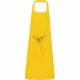 Tablier Coton Sans Poche, Couleur : Yellow (jaune), Taille : 
