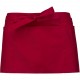 Tablier Polycoton Court, Couleur : Red (Rouge), Taille : 