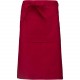 Tablier Polycoton Long, Couleur : Red (Rouge), Taille : 