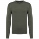 Pull Col V Homme, Couleur : Green Marble Heather, Taille : S