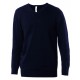 Pull Col V, Couleur : Navy (Bleu Marine), Taille : S