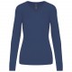 Pull Col V Femme, Couleur : Deep Blue, Taille : XS