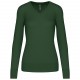 Pull Col V Femme, Couleur : Forest Green, Taille : XS