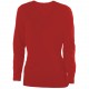 PULL COL V FEMME, Couleur : Red (Rouge), Taille : XS