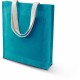 Sac Shopping Toile De Jute, Couleur : Turquoise