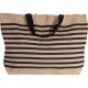 Grand Sac Fourre-Tout en Juco, Couleur : Natural / Navy, Taille : 