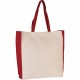 Sac Cabas Bicolore, Couleur : Natural / Red, Taille : 