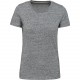 T-Shirt Vintage Manches Courtes Femme, Couleur : Slub Grey Heather, Taille : L