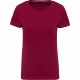 T-Shirt Vintage Manches Courtes Femme, Couleur : Vintage Dark Red, Taille : XS