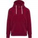 Sweat-Shirt Capuche Homme, Couleur : Vintage Dark Red, Taille : XS