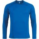 T-Shirt Double Peau Sport Manches Longues Unisexe, Couleur : Sporty Royal Blue, Taille : XS