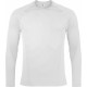 T-Shirt Double Peau Sport Manches Longues Unisexe, Couleur : White (Blanc), Taille : XS