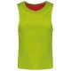 Chasuble Réversible Multisports enfant, Couleur : Sporty Red / Fluorescent Green, Taille : 6 / 10 Ans
