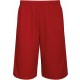 SHORT RÉVERSIBLE BASKET-BALL UNISEXE, Couleur : Sporty Red / White, Taille : XS