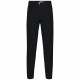 Pantalon de jogging en coton léger unisexe, Couleur : Black (Noir), Taille : XS