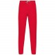 Pantalon de jogging en coton léger unisexe, Couleur : Red (Rouge), Taille : XS