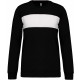 Sweat-Shirt Polyester, Couleur : Black / White, Taille : S