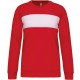 Sweat-Shirt Polyester, Couleur : Sporty Red / White, Taille : XL