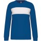Sweat-Shirt Polyester, Couleur : Sporty Royal Blue / White, Taille : S