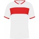 Maillot manches courtes enfant, Couleur : White / Sporty Red, Taille : 4 / 6 Ans