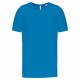 T-Shirt de Sport à Col Rond Recyclé Homme, Couleur : Aqua Blue, Taille : XS