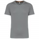 T-Shirt de Sport à Col Rond Recyclé Homme, Couleur : Fine Grey, Taille : XS