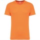 T-Shirt de Sport à Col Rond Recyclé Homme, Couleur : Fluorescent Orange, Taille : XS