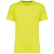 T-Shirt de Sport à Col Rond Recyclé Homme, Couleur : Fluorescent Yellow, Taille : XS