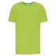 T-Shirt de Sport à Col Rond Recyclé Homme, Couleur : Lime, Taille : XS