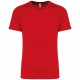 T-Shirt de Sport à Col Rond Recyclé Homme, Couleur : Red, Taille : XS