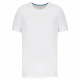 T-Shirt de Sport à Col Rond Recyclé Homme, Couleur : White, Taille : XS