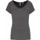 T-Shirt de Sport Écoresponsable Femme, Couleur : Marl Dark Grey, Taille : XS