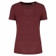 T-Shirt Triblend Sport Femme, Couleur : Wine Heather, Taille : XS