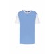 Maillot Manches Courtes Bicolore Adulte, Couleur : Sky Blue / White, Taille : XS
