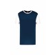 Maillot Manches Courtes Bicolore Adulte, Couleur : Sporty Navy / White, Taille : XS