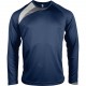 Maillot Manches Longues Enfant, Couleur : Sporty Navy / White / Storm Grey, Taille : 6 / 8 Ans