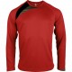 Maillot Manches Longues Enfant, Couleur : Sporty Red / Black / Storm Grey, Taille : 6 / 8 Ans