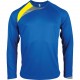 Maillot Manches Longues Enfant, Couleur : Sporty Royal Blue / Sporty Yellow / Storm Grey, Taille : 6 / 8 Ans
